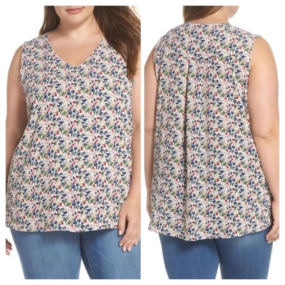Gibson V Neck Drop Back Tank Top Size 3X